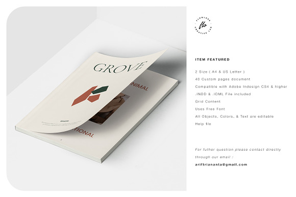 GROVE Editorial Lookbook Magazine in Magazine Templates - product preview 5