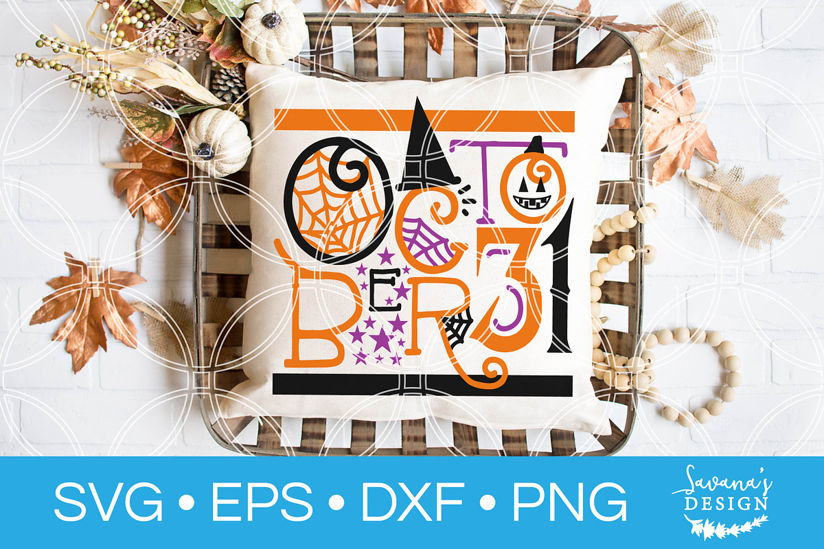 October 31 Halloween SVG Cut File in Illustrations - product preview 8