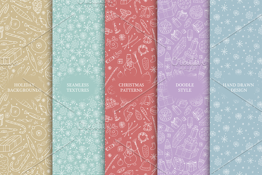 Christmas seamless color backgrounds