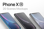 Phone XR 20 Mockups Scenes 5K - PSD