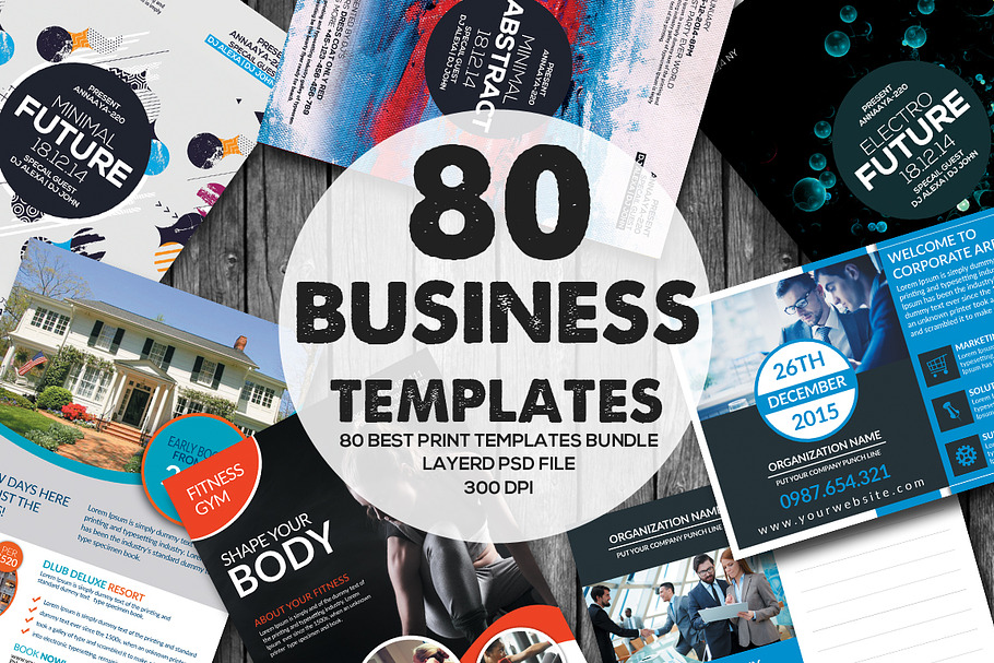 80 Business Templates Bundle in Flyer Templates - product preview 8