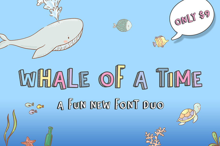 Whale of a Time Font Duo