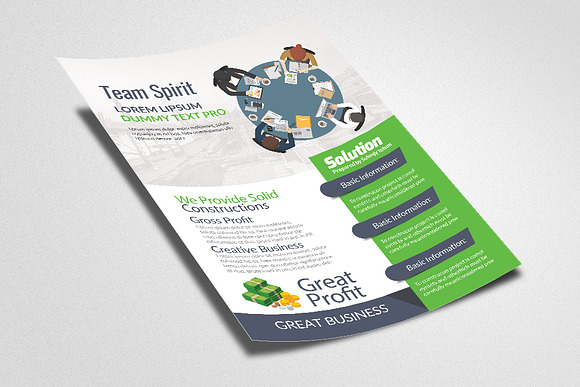 Business Team Work Solution Flyer in Flyer Templates - product preview 1