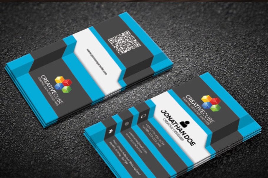 Modern Vertical business card in Business Card Templates - product preview 8