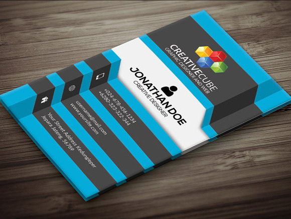Modern Vertical business card in Business Card Templates - product preview 1