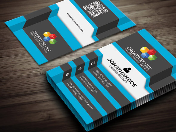 Modern Vertical business card in Business Card Templates - product preview 2