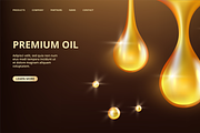 Essential oil landing page. Vector s