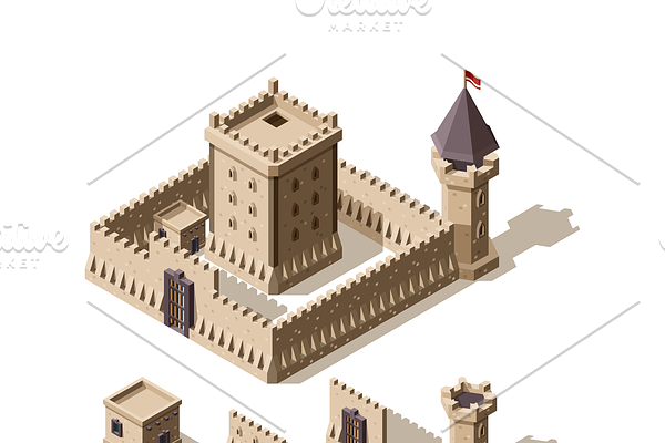 Castles isometric. Creation kit of m