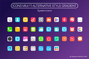 System Icons MIUI 11 STYLE GRADIENT