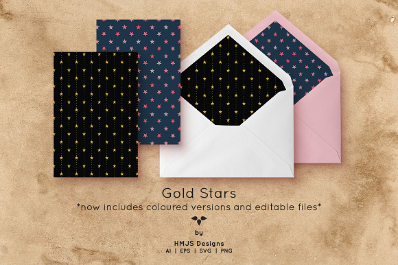 Gold Stars in Patterns - product preview 5