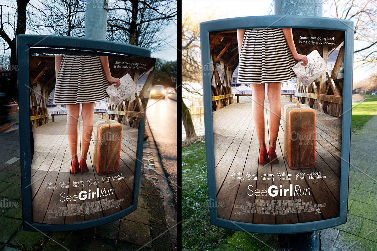 Outdoor Poster Sign Mockups in Print Mockups - product preview 8