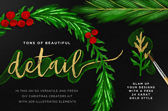 Gold Textures Christmas Mega Bundle in Photoshop Layer Styles - product preview 2