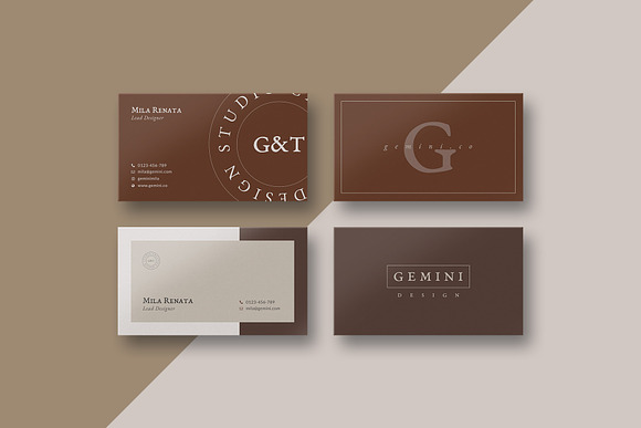 Gemini Business Card Templates in Business Card Templates - product preview 1