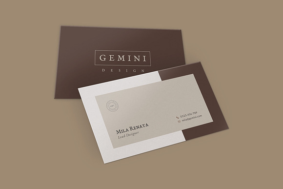 Gemini Business Card Templates in Business Card Templates - product preview 2