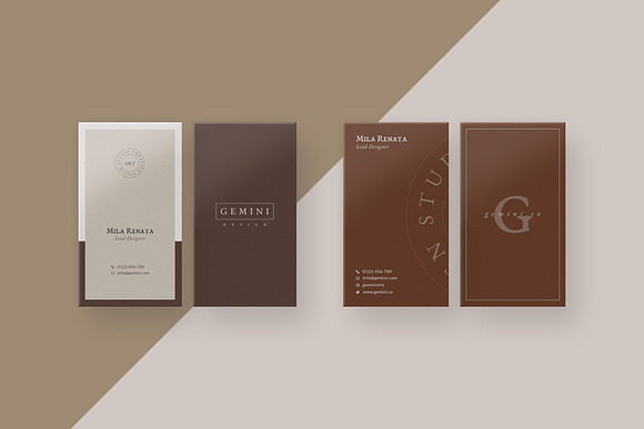 Gemini Business Card Templates in Business Card Templates - product preview 3