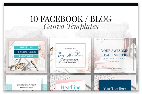 Canva Templates for Facebook or Blog in Facebook Templates - product preview 3