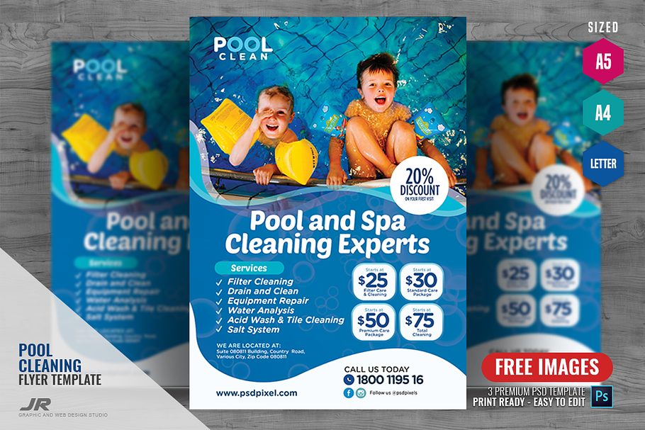 Pool Maintenance Flyer in Flyer Templates - product preview 8