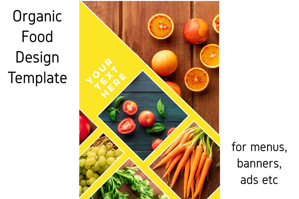 Organic Food Design Template in Brochure Templates - product preview 8
