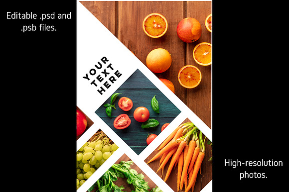 Organic Food Design Template in Brochure Templates - product preview 2