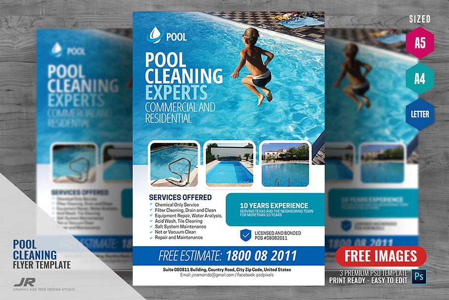 Swimming Pool Service Company Flyer in Flyer Templates - product preview 8