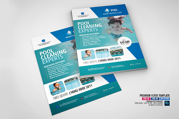 Swimming Pool Company Promo Flyer in Flyer Templates - product preview 3