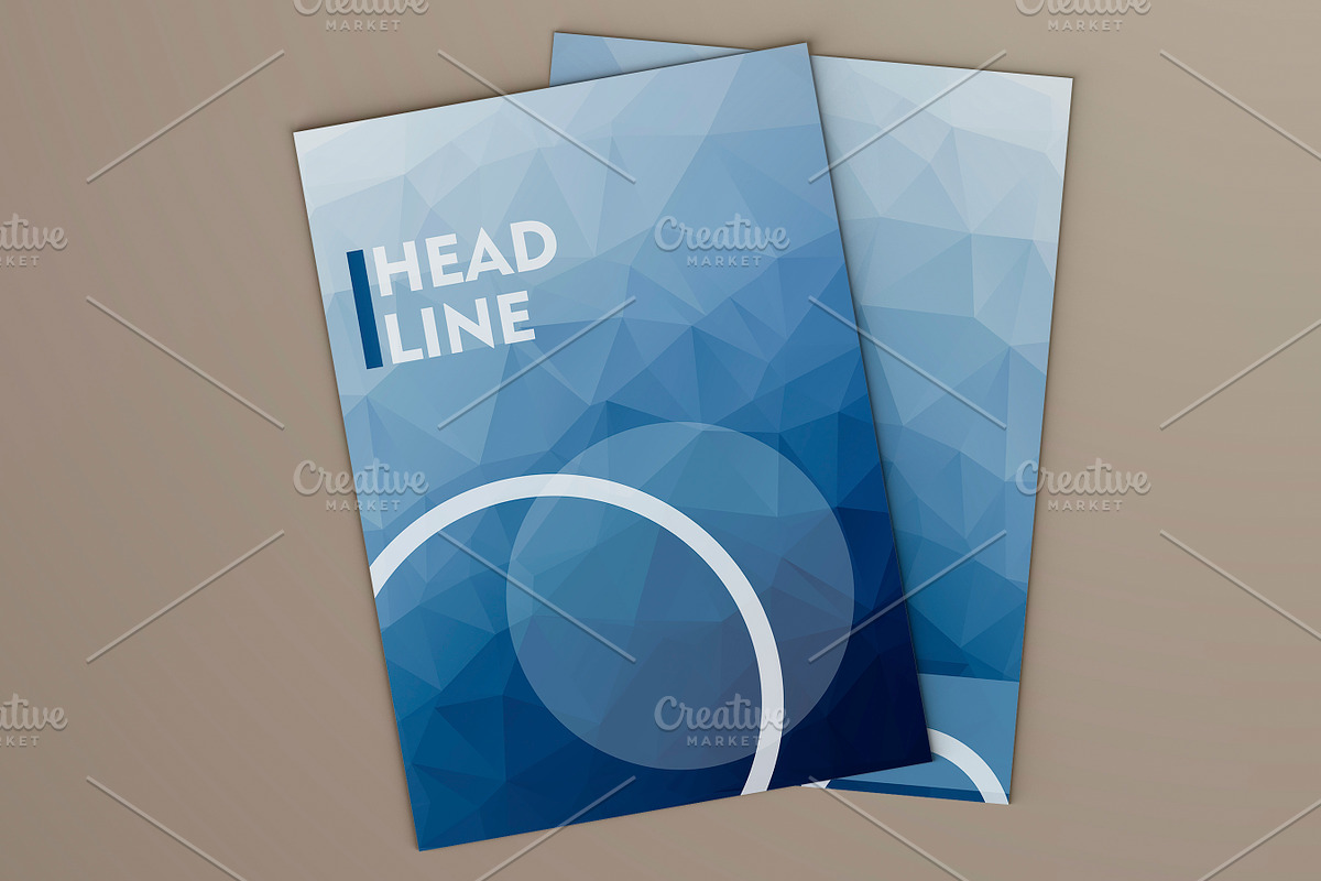 Brilliant brochures in poli style in Brochure Templates - product preview 8