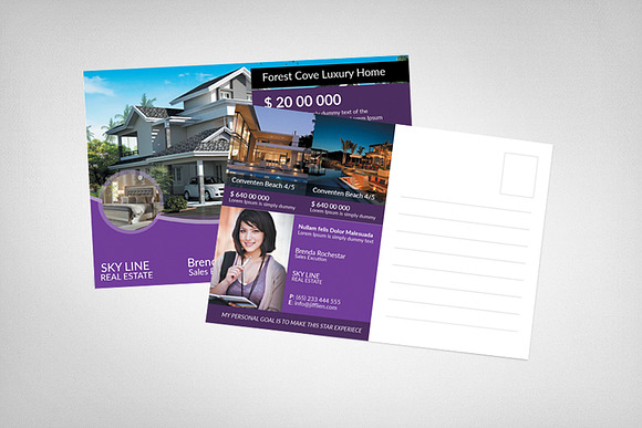 Luxury Sweet Home Corporate Postcard in Postcard Templates - product preview 1