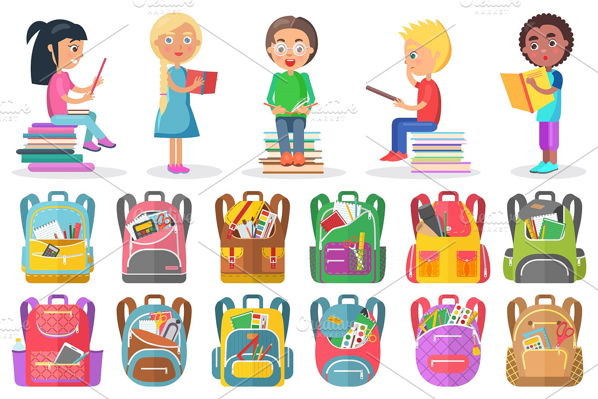 Pupil Reading Book, School Bag in Illustrations - product preview 8