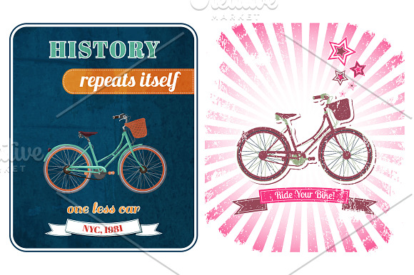 Bicycle Riding Set in Illustrations - product preview 1