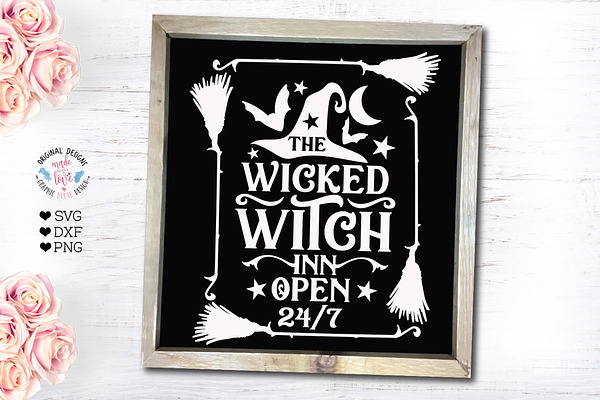 Wicked Witch Inn Halloween Cut File