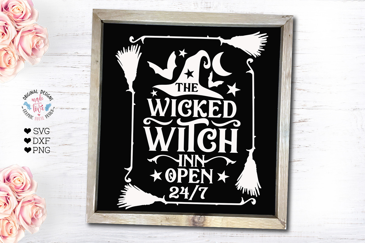 Wicked Witch Inn Halloween Cut File in Illustrations - product preview 8
