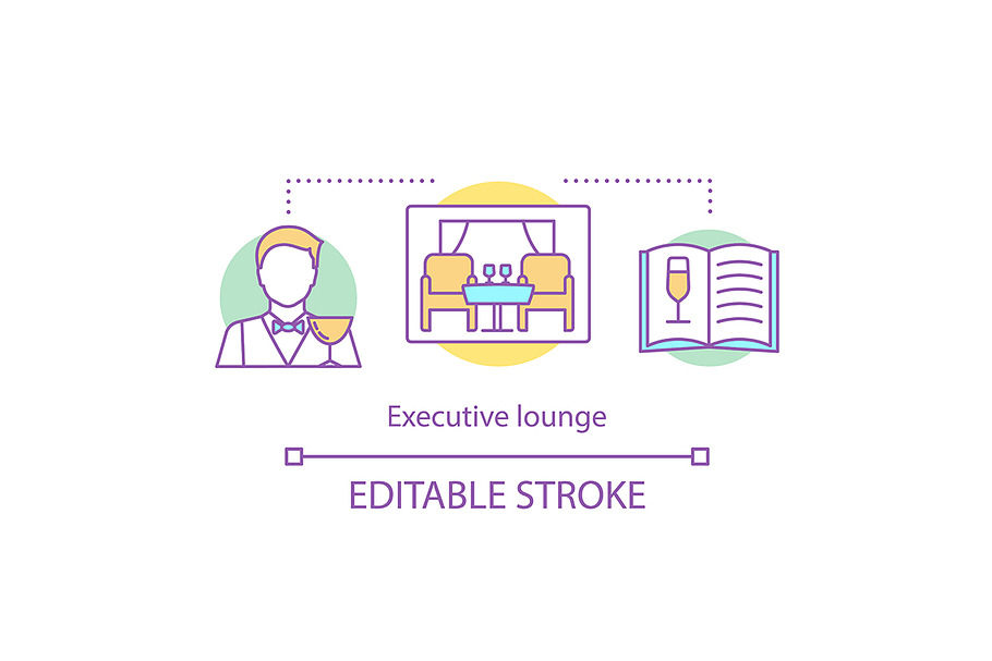 Executive lounge concept icon