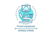 Hi tech medical equipment icon