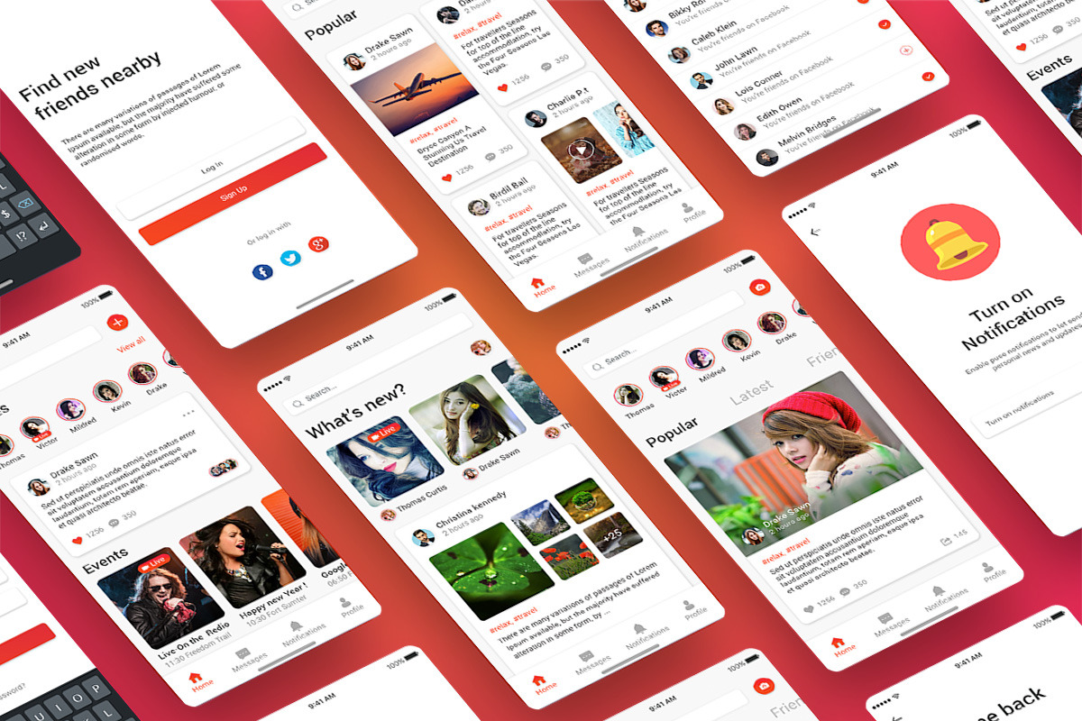 New Social App Concept in Mobile & Web Mockups - product preview 8