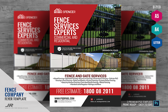 Fencing Company Flyer in Flyer Templates - product preview 1
