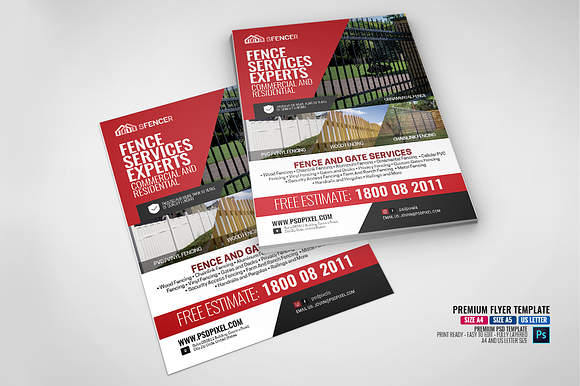Fencing Company Flyer in Flyer Templates - product preview 3