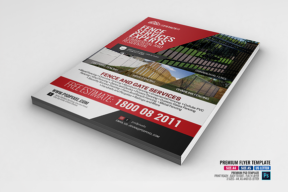 Fencing Company Flyer in Flyer Templates - product preview 4