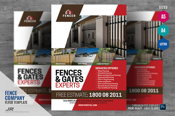 Gates and Fencing Flyer in Flyer Templates - product preview 1