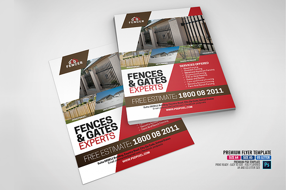 Gates and Fencing Flyer in Flyer Templates - product preview 4