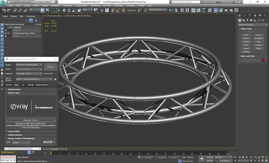 Circle Triangular Truss 200cm in Electronics - product preview 9