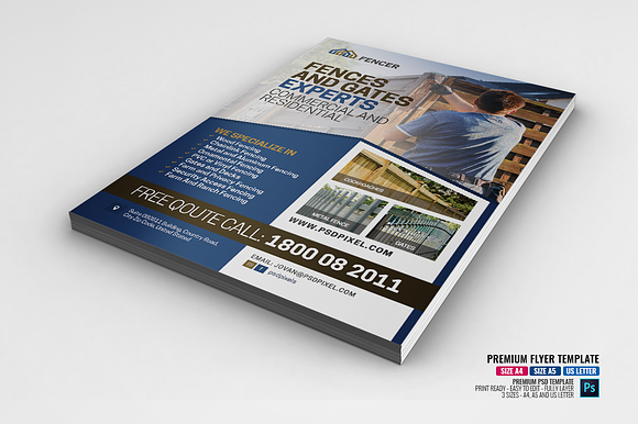 Fencing Company Promotional Flyer in Flyer Templates - product preview 1
