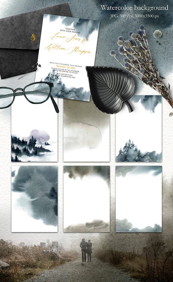 Mystical November Watercolor set in Illustrations - product preview 2