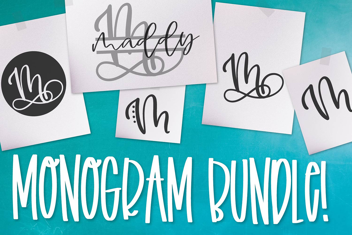 Monogram Bundle - 5 Styles in 1! in Display Fonts - product preview 8