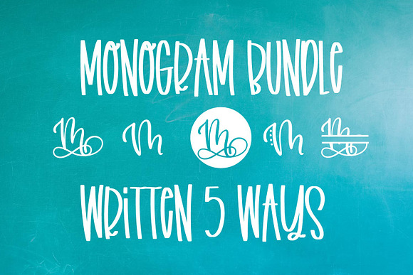 Monogram Bundle - 5 Styles in 1! in Display Fonts - product preview 1