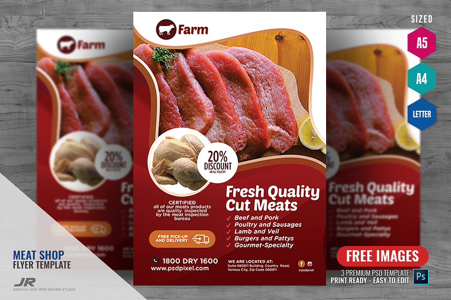 Meat Farm Flyer in Flyer Templates - product preview 8