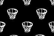 Basketball Basket Motif Graphic Seam