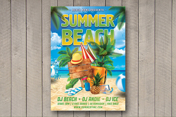 Summer Holiday Flyer in Flyer Templates - product preview 3