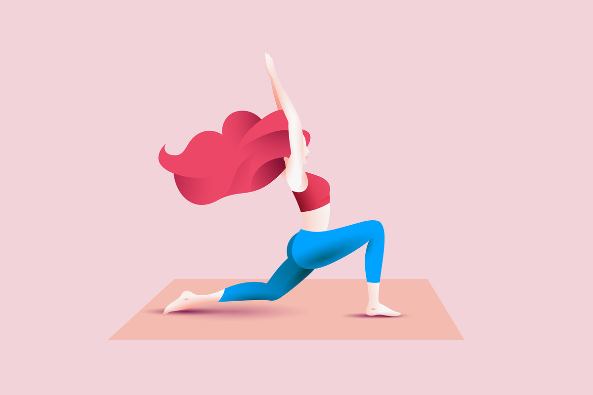 Yoga Girl in Illustrations - product preview 8