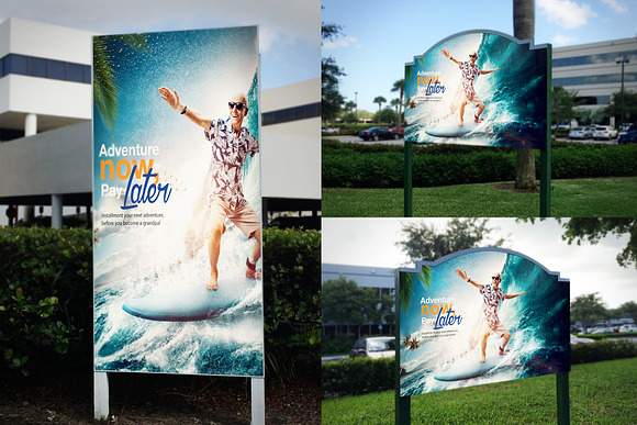 Large Outdoor Sign Mockup in Print Mockups - product preview 1