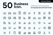 50 Business Line Icons
